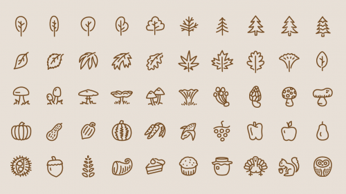 Free Vector File – 50 Autumn Inspired Icons